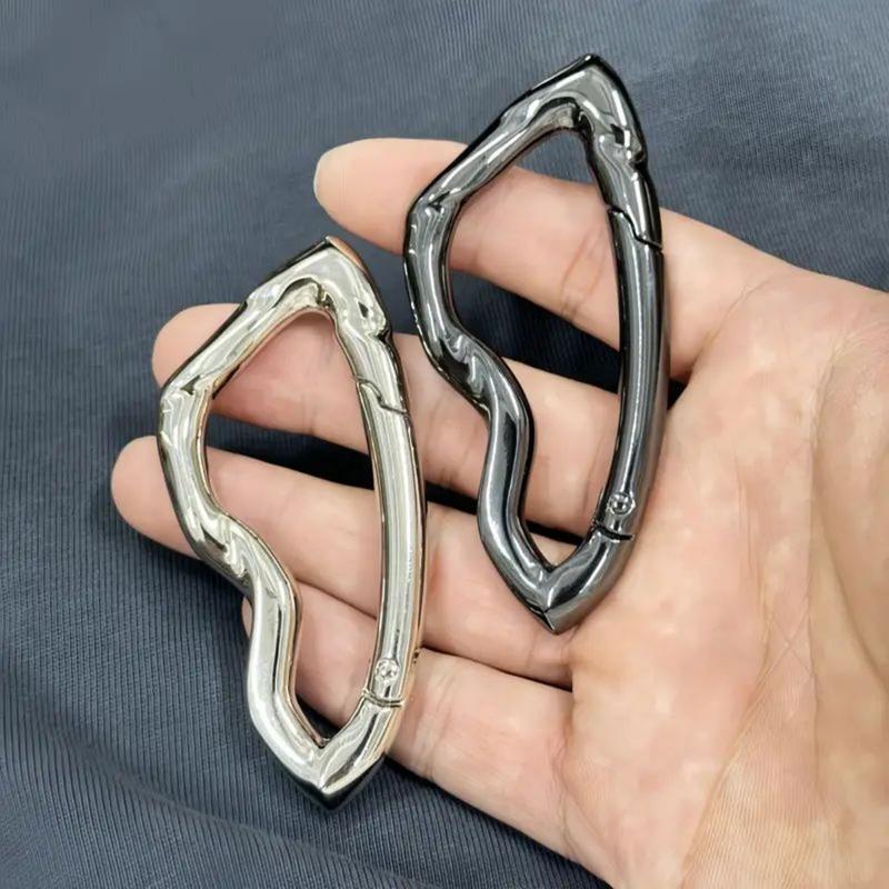 Y2K 2000s Style Oval Carabiner Belt Loop Accessory - Nostalgic Fashion Accessory for Bags and Belt Loops belt  carabiner