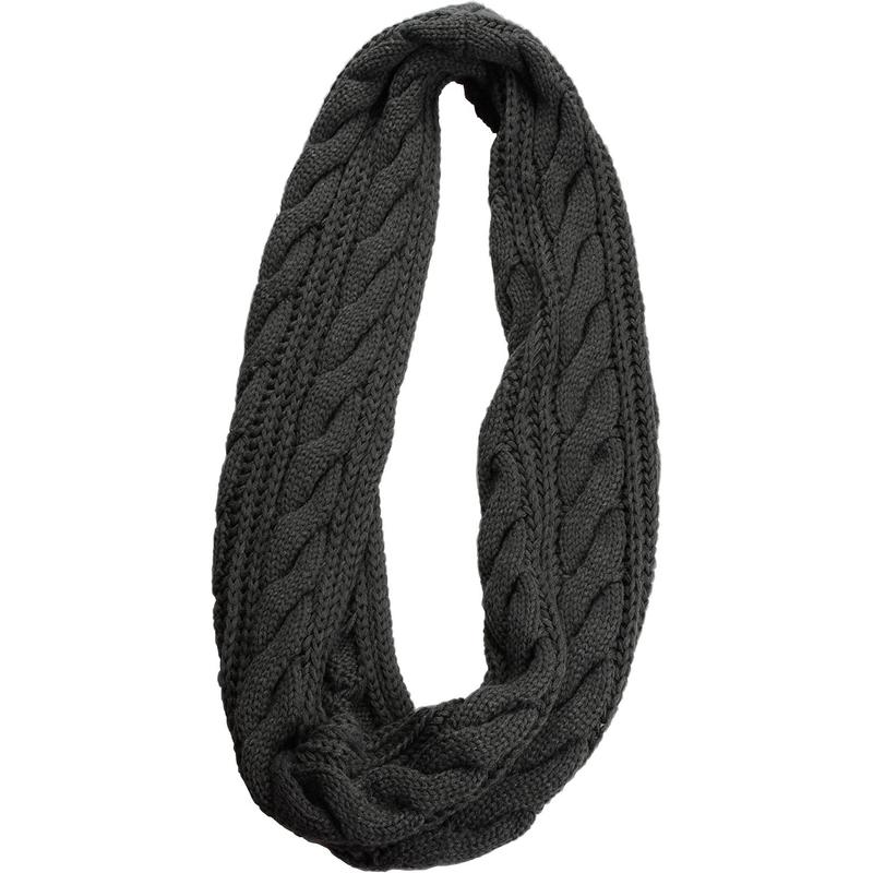 Womens Thick Ribbed Knit Winter Infinity Circle Loop Scarf