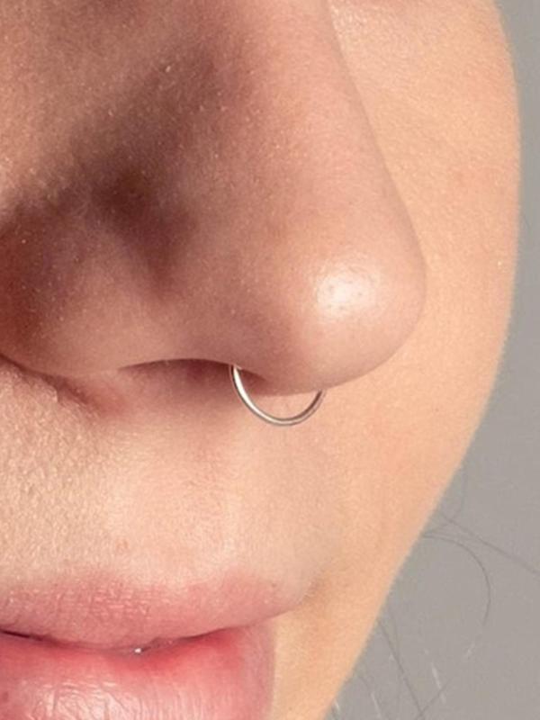 U-shaped Fake Nose Ring,  Punk Style Stainless Steel Nose Ring for Women & Men, Body Jewelry for Party, Daily Clothing Decor for Boy & Girl