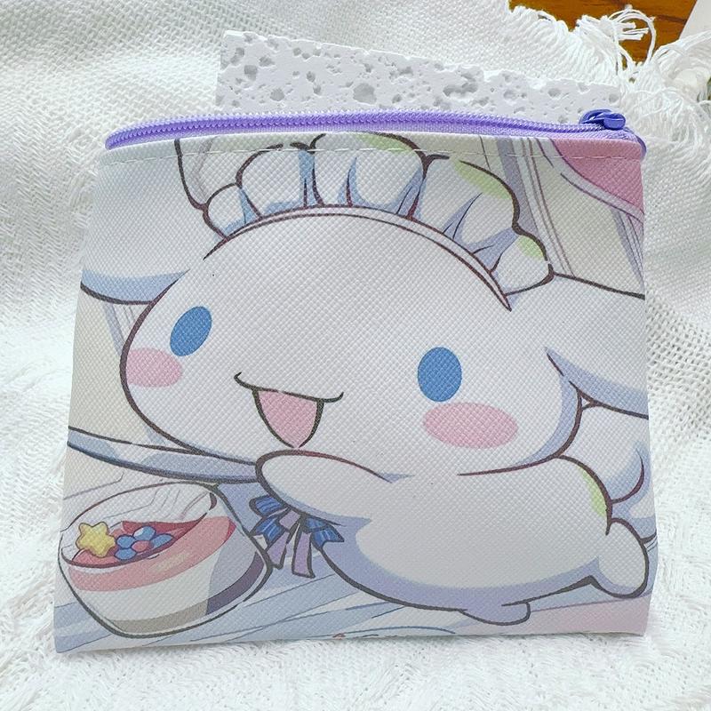 Cinnamoroll Kawaii Set, Coin Bag, Drawstring Bag, Keychain, Stickers, Button Pins, Charm Bracelet, Hairpins and Headbands zip cardcase coin pouch coinpurse