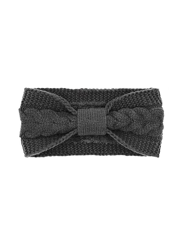 Women's Cute Bowknot Design Hair Band, Casual Warm Hair Band for Fall & Winter, Fashion Hair Accessories for Women & Girls