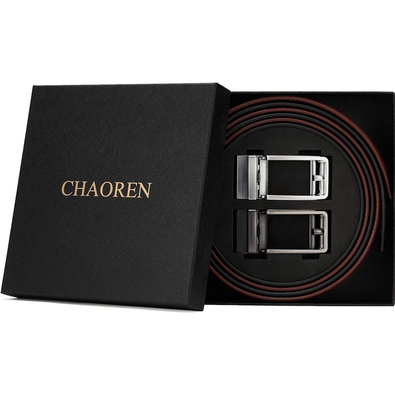 CHAOREN Click Belt for men - Mens Leather Belt 1 3 8