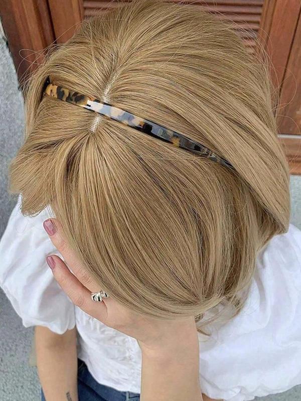 2024 New Style Street Style Narrow Headband, Casual Simple Hair Accessories for Women & Girls, Minimalist Headband Suitable for Thick Hair