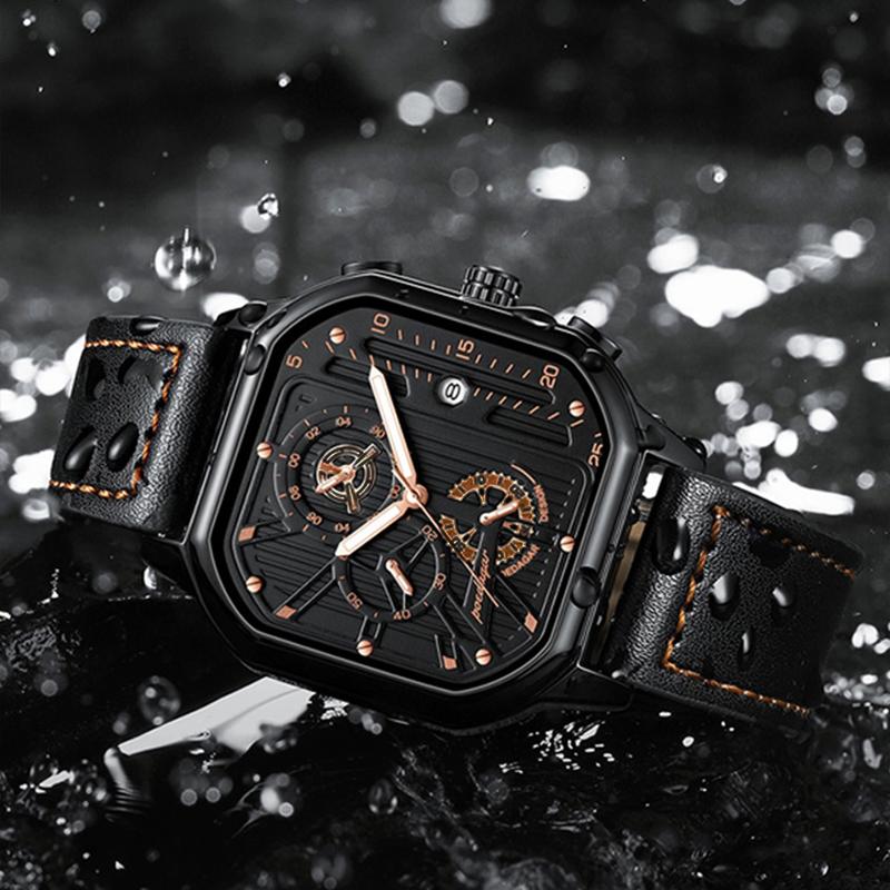 SilverMelody New Three-eye Men's Watch Calendar Luminous Waterproof