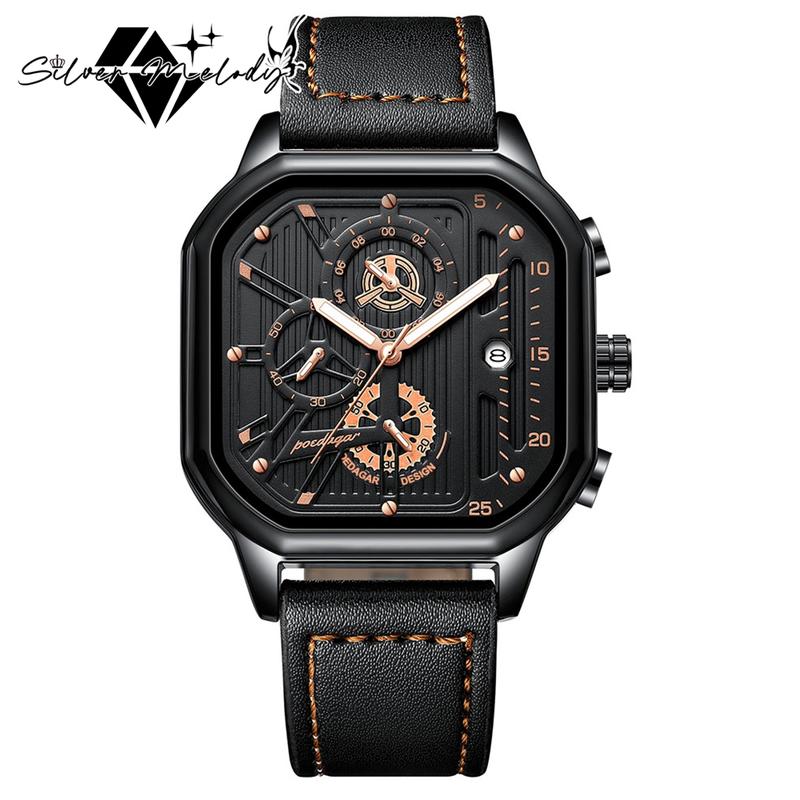 SilverMelody New Three-eye Men's Watch Calendar Luminous Waterproof