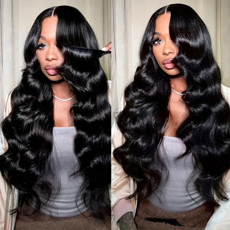 STERLY 13x6 Transparent Lace Body Wave Full Frontal Wigs 180%density