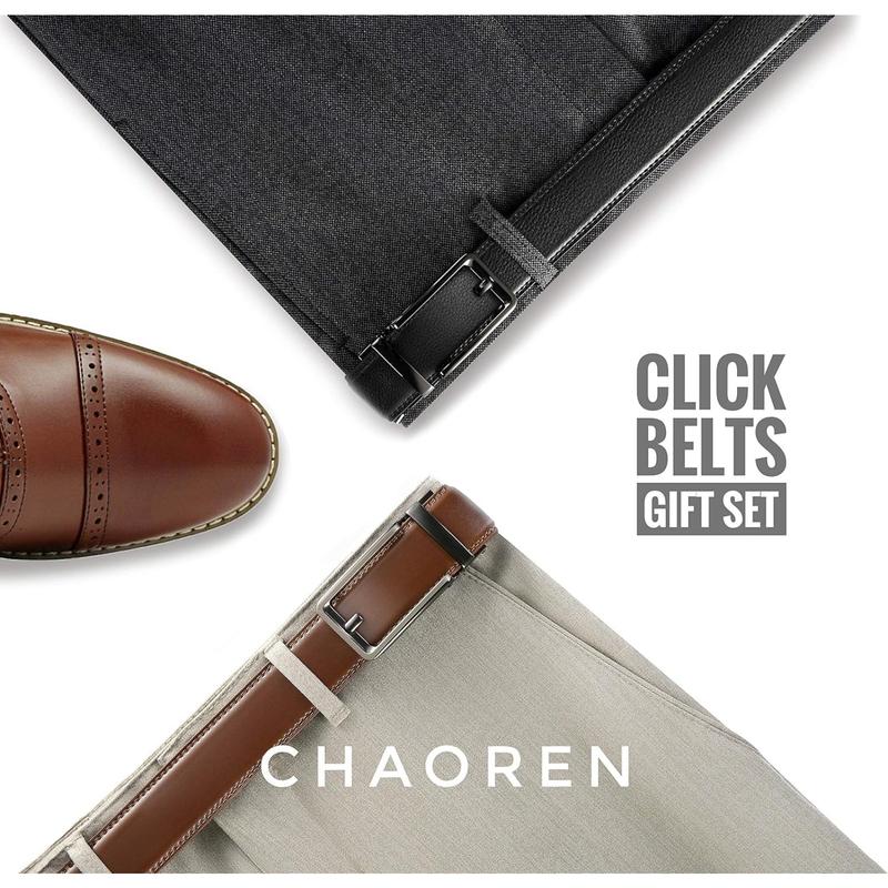 CHAOREN Click Belt for men - Mens Leather Belt 1 3 8