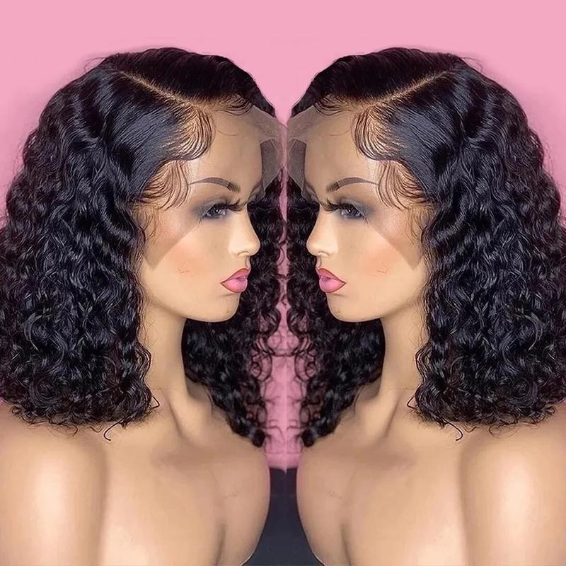 Cheap Deep Curly Wave Short Bob Wig Human Hair Hd Full Lace Front Wig Vendor Raw Indian Virgin Lace Frontal Wig For Black Women