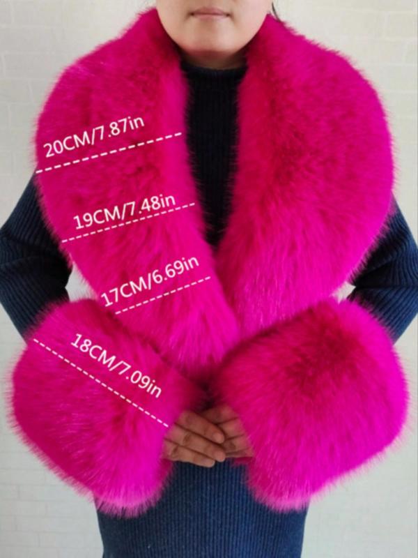 Solid Color Faux Fur Collar (3pcs), Fashionable Warm Coat Collar, Elegant Warm Clothes Accessories for Women & Men