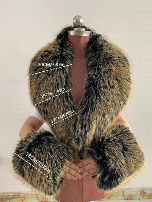 Solid Color Faux Fur Collar (3pcs), Fashionable Warm Coat Collar, Elegant Warm Clothes Accessories for Women & Men