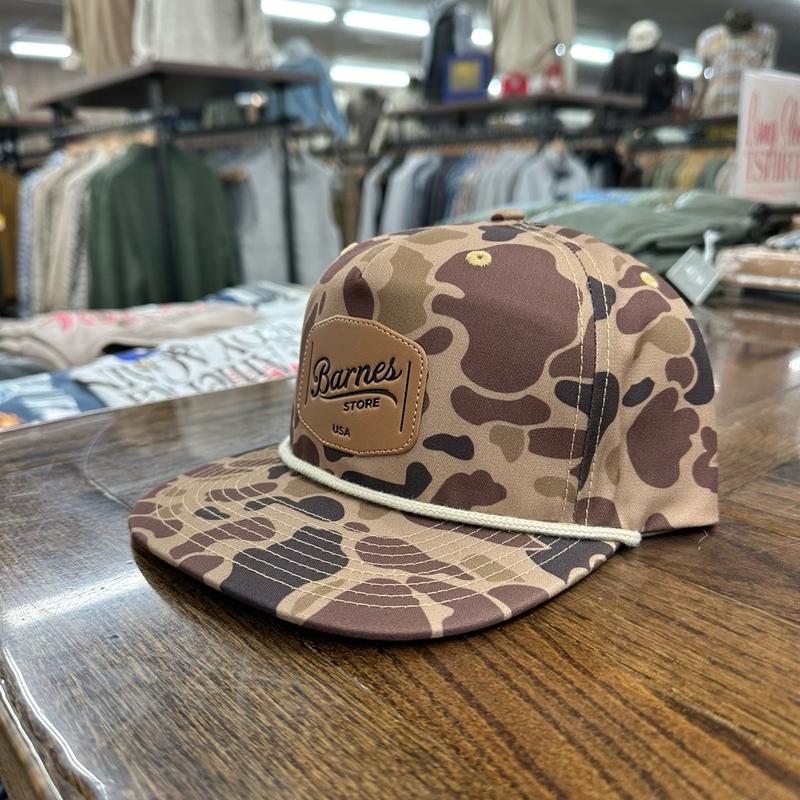 Leather Patch Rope Hat - Duck Camo