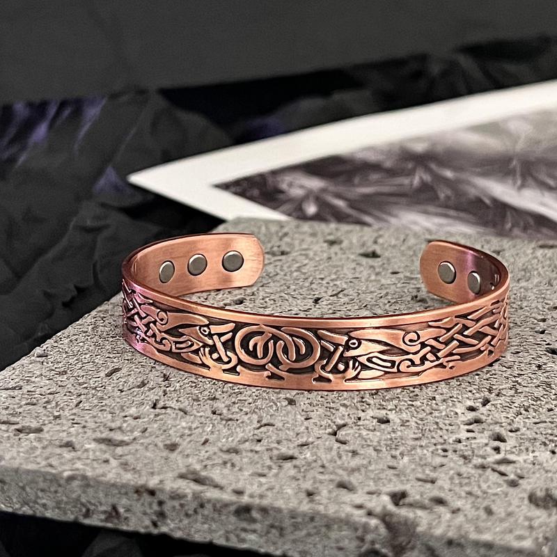 Adjustable Tree of Life Strap Magnetic Magnetic Therapy Copper Bracelet Suitable for Men and Women