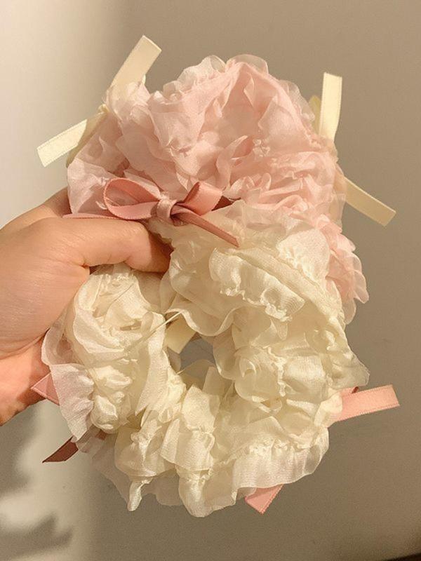 Cute Bow Decor Hair Tie, Fashionable Hair Accessories for Women & Girls, Minimalist Scrunchie Suitable for Thick Hair