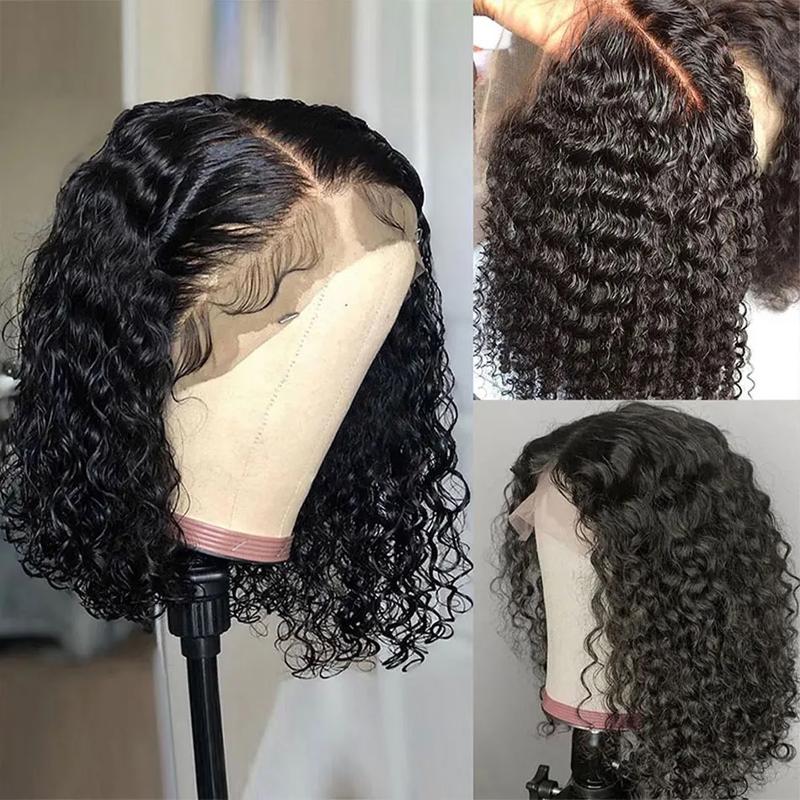 Cheap Deep Curly Wave Short Bob Wig Human Hair Hd Full Lace Front Wig Vendor Raw Indian Virgin Lace Frontal Wig For Black Women