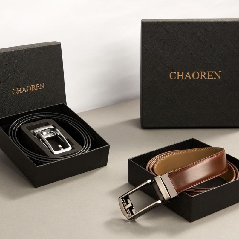 CHAOREN Click Belt for men - Mens Leather Belt 1 3 8