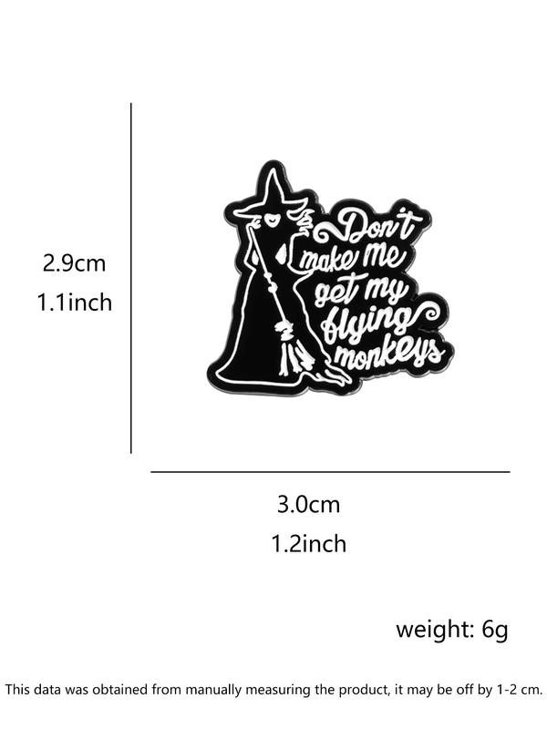 Cute Cartoon Witch Design Brooch, Fashion Accessories for Women & Men, Creative Gift, Suitable for Daily Wear As Halloween Gift