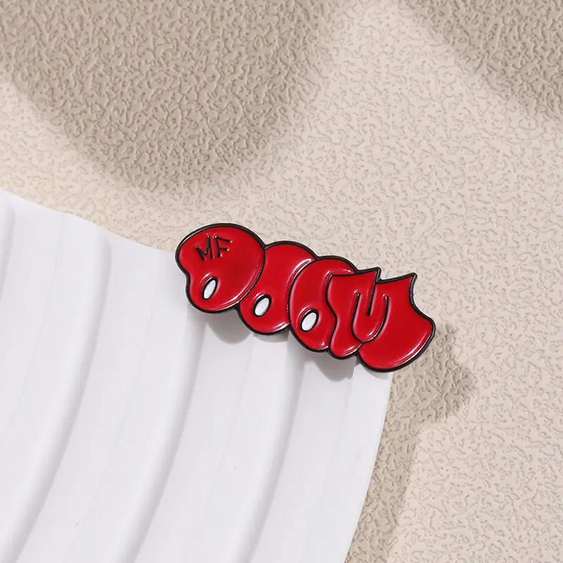 Hip Hop Music Style Doom Enamel Brooch Pin, Hip Hop Music Brooch Pin, Punk Enamel Brooch Pin, Fashion Enamel Pins Jewelry Brooch for Clothing Backpack Hat Decoration, Christmas Gift