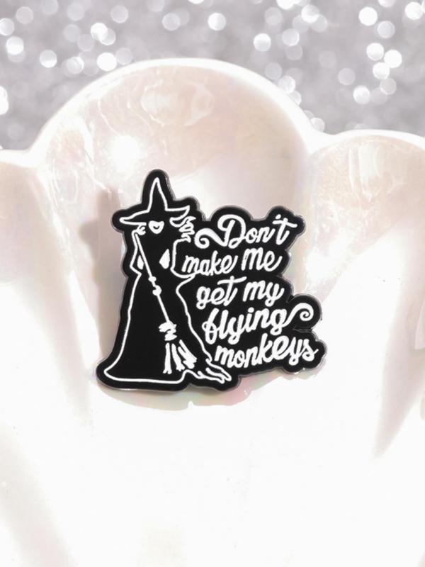 Cute Cartoon Witch Design Brooch, Fashion Accessories for Women & Men, Creative Gift, Suitable for Daily Wear As Halloween Gift