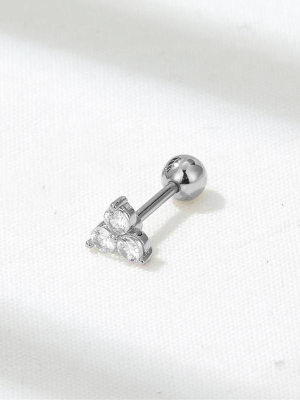 Elegant Rhinestone Decorated Nose Studs, Girlfriend Gifts Jewelry, Heart & Star & Moon Shaped Nose Rings, Fashion Body Piercing Jewelry for Women