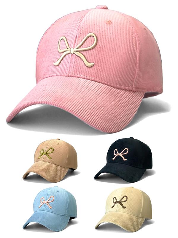 Bowknot Embroidery Baseball Cap, Casual Outdoor Sports Hat for Men & Women, Fashion Accessories for Daily Wear