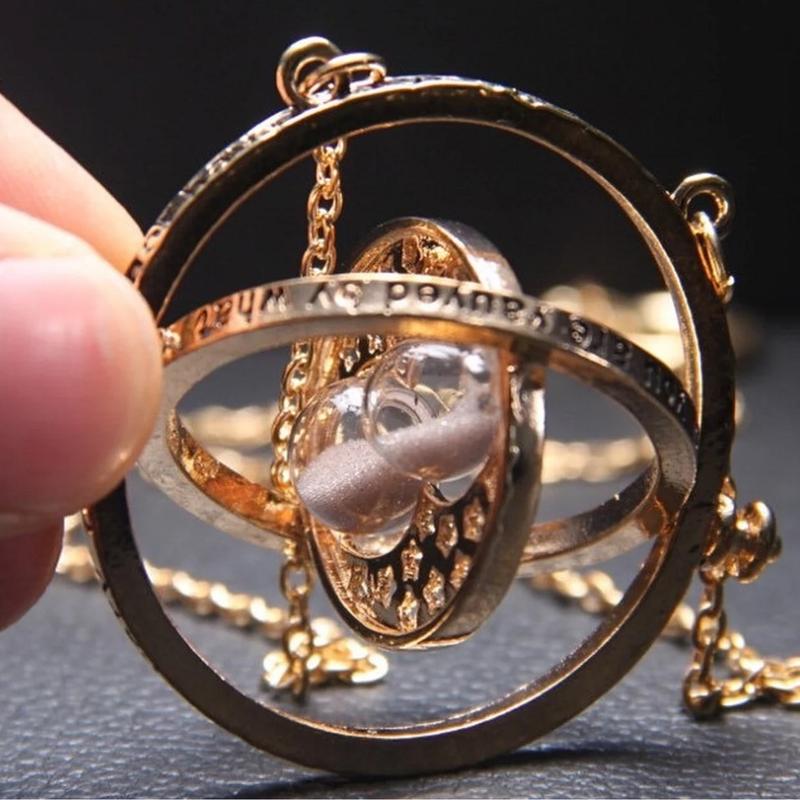 Halloween Harry Potter Theme Time Turner Necklace “I mark the hours, every one. Nor have I yet outrun the sun”