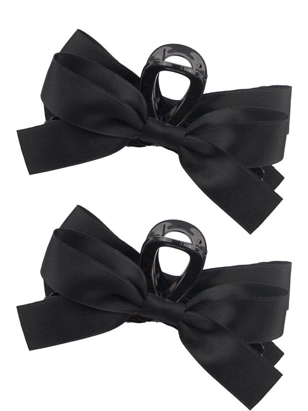 Simple Plain Bowknot Design Hair Claw Clips As Gift, Casual Versatile Large Hair Accessories for Women, Girl's Temperament All-match Hair Accessories