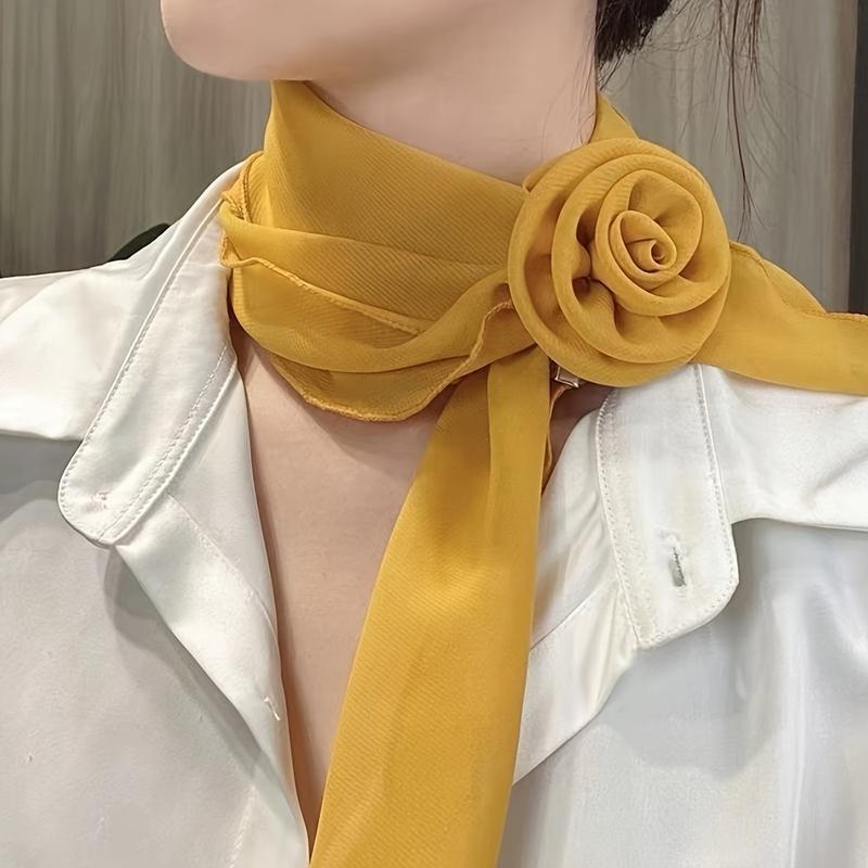 Women's Elegant Rose Scarf, Lightweight Scarf, Spring and Summer All-Match Accessories