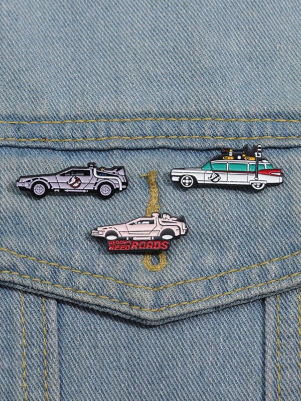 Cartoon Car Design Brooch, Cute Car Design Brooch, Fashionable Clothes Accessories for Men & Women, Trendy All-match & Exquisite Brooch for Birthday Gift