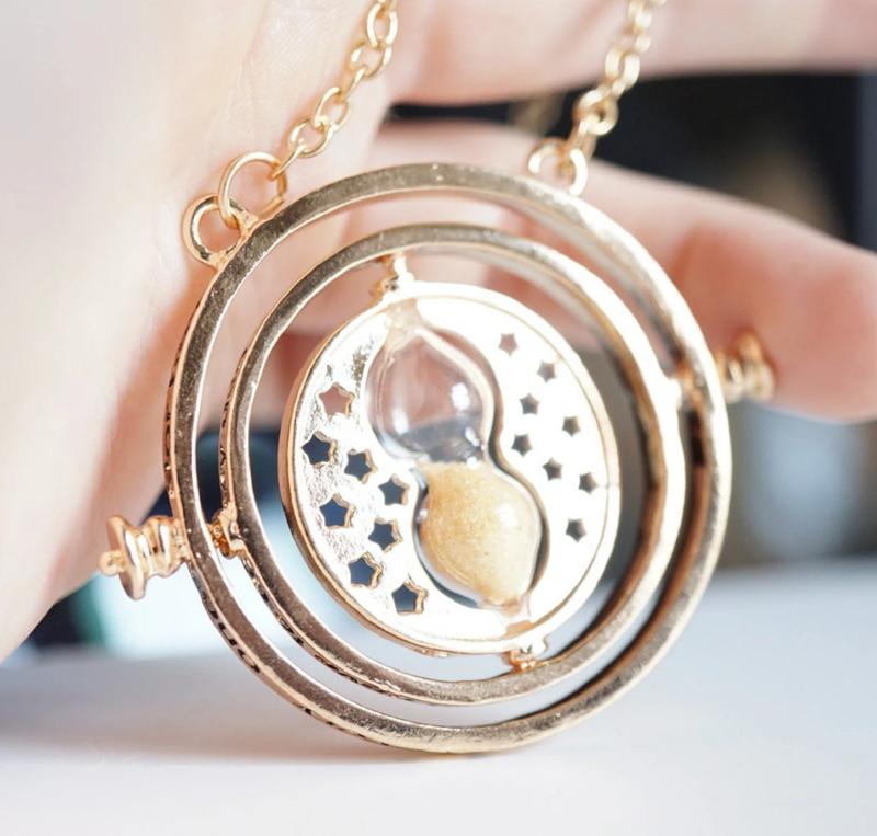 Halloween Harry Potter Theme Time Turner Necklace “I mark the hours, every one. Nor have I yet outrun the sun”