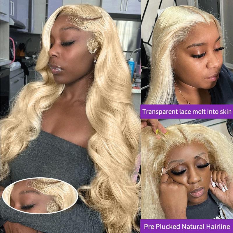 Blonde 613 Wigs Body Wave Lace Front Wigs 13x6 HD Lace Front Human Hair Wigs Pre Plucked HD Lace Wigs For Women 180 Density