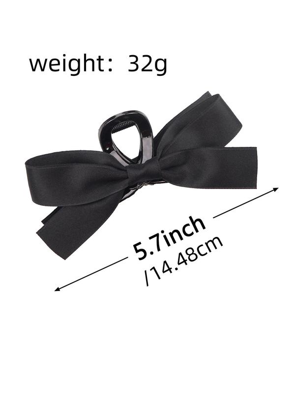 Simple Plain Bowknot Design Hair Claw Clips As Gift, Casual Versatile Large Hair Accessories for Women, Girl's Temperament All-match Hair Accessories