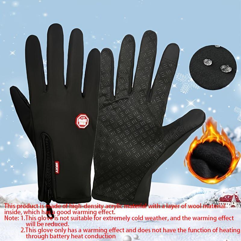 1 Pair Winter Touch Screen Water Resistant Windproof Gloves