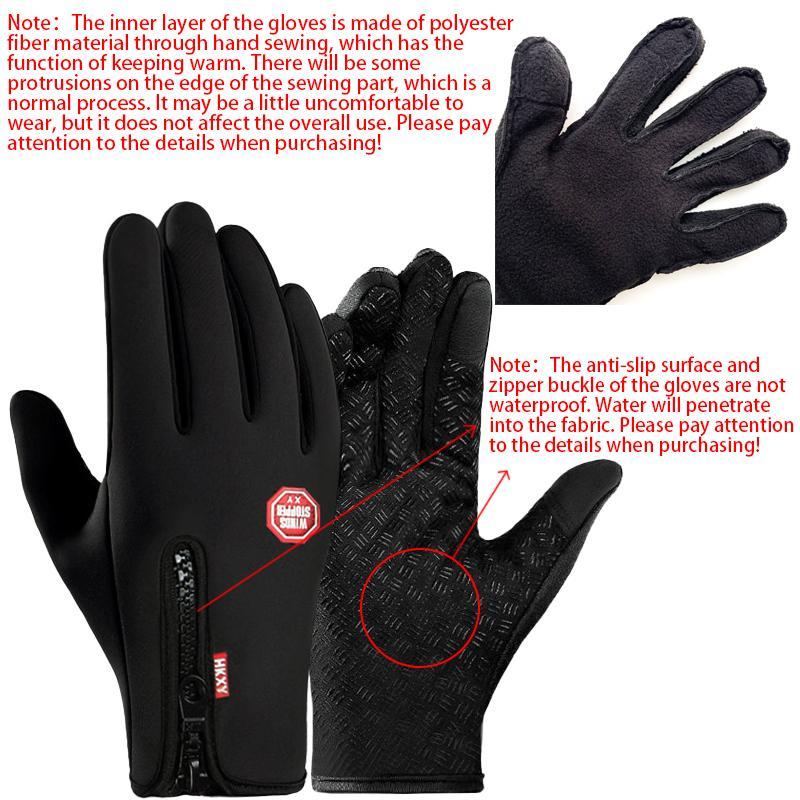 1 Pair Winter Touch Screen Water Resistant Windproof Gloves