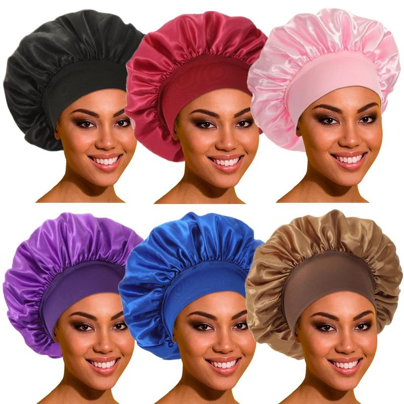 Bonnet Silk Bonnet for Sleeping, Bonnets for Black Women Bonnet for Sleeping Large Sleep Cap, Wide Soft Band Bonnet for Curly Hair