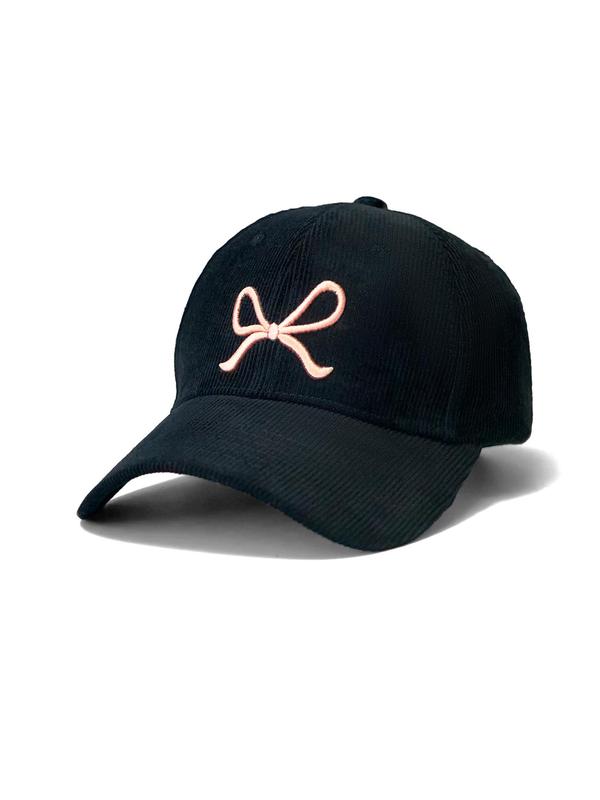 Bowknot Embroidery Baseball Cap, Casual Outdoor Sports Hat for Men & Women, Fashion Accessories for Daily Wear