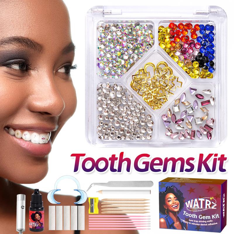 WATRZ tooth Gems kit  with 280 320 pcs Unique Smile Styling Star& Heart Shape gems  DIY Tooth Gem Kits – Perfect for Parties, Gifts