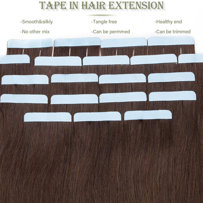 Benhair 2.5g pc 20pcs Tape In Hair Extension Natural Hair Extensions Human Hair Blonde Adhesive Skin Weft Double Sides Seamless Invisible