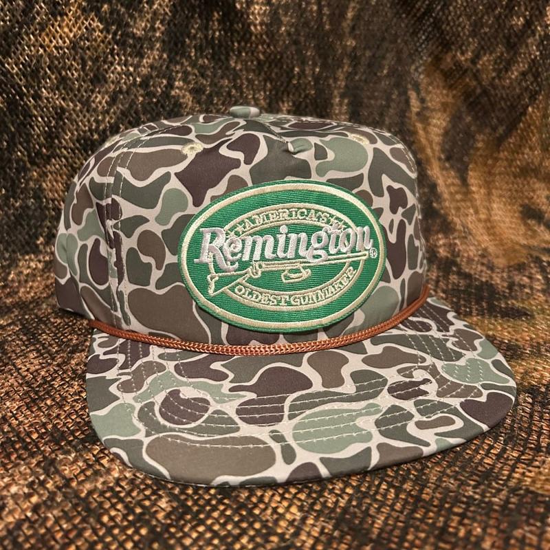 Remington Retro Camouflage Snapback, Vintage Jungle Remington Rope-brim Hat