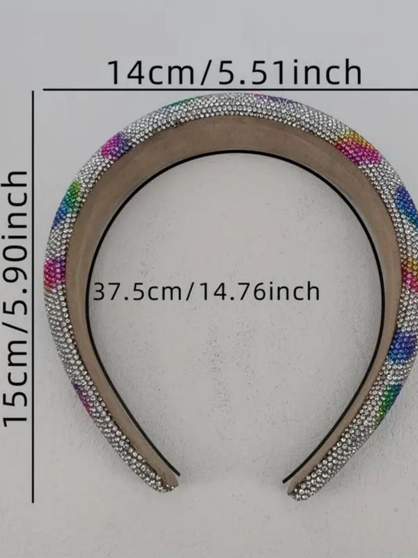 Rhinestone Heart Decor Hair Hoop, 2024 New Style Elegant Hair Accessories for Women & Girls, Minimalist Headwear Suitable for Thick Hair