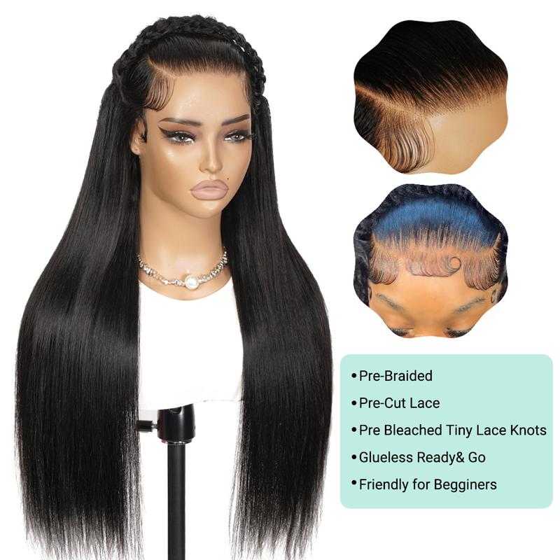 Asteria Hair Pre-Styled Straight 8x6 Lace Closure Wig with Bleached Knots -Glueless Ready to Go Wig