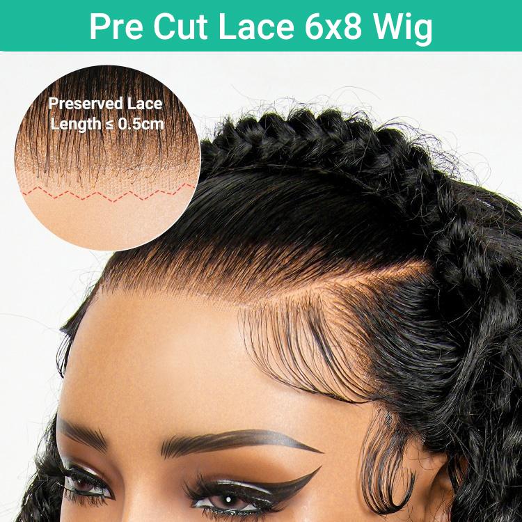 Asteria Hair Pre-Styled Straight 8x6 Lace Closure Wig with Bleached Knots -Glueless Ready to Go Wig