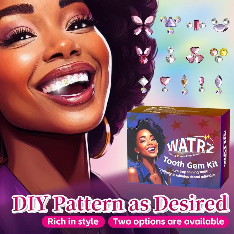 WATRZ tooth Gems kit  with 280 320 pcs Unique Smile Styling Star& Heart Shape gems  DIY Tooth Gem Kits – Perfect for Parties, Gifts