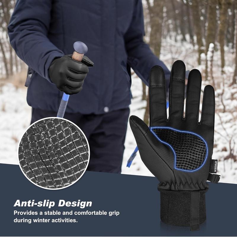 Winter Warm Gloves for Men Women,Windproof Running Gloves Touch Screen Cycling Gloves for Cold Weather Outdoor