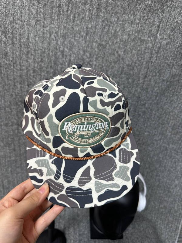 Remington Retro Camouflage Snapback, Vintage Jungle Remington Rope-brim Hat