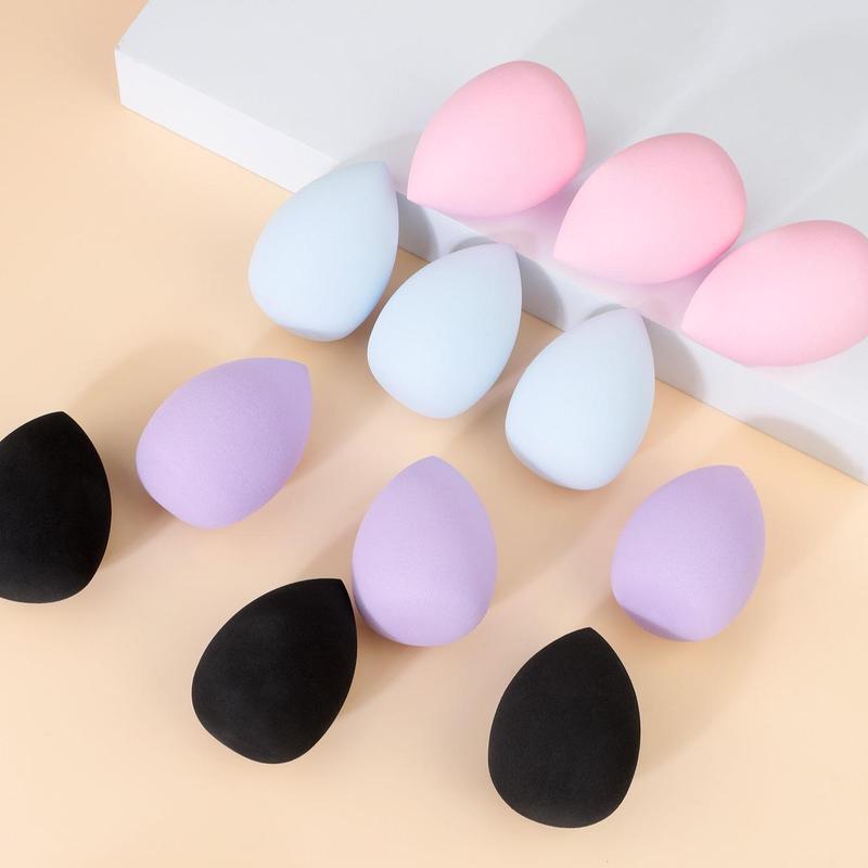 Makeup Sponge & Headband & Wristband Set, 12pcs set Water Drop & Triangle Powder Puff & Headband & Wristband, Professional Makeup Tools for Women, Makeup Products