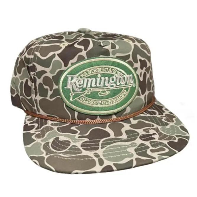 Remington Retro Camouflage Snapback, Vintage Jungle Remington Rope-brim Hat