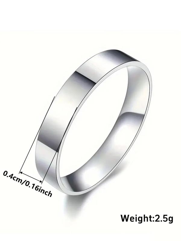 Simple Round Design Copper Ring, Fashion Accessories for Women for Party, Daily Clothing Decor, Trendy All-match & Exquisite Jewelry for Birthday Gift