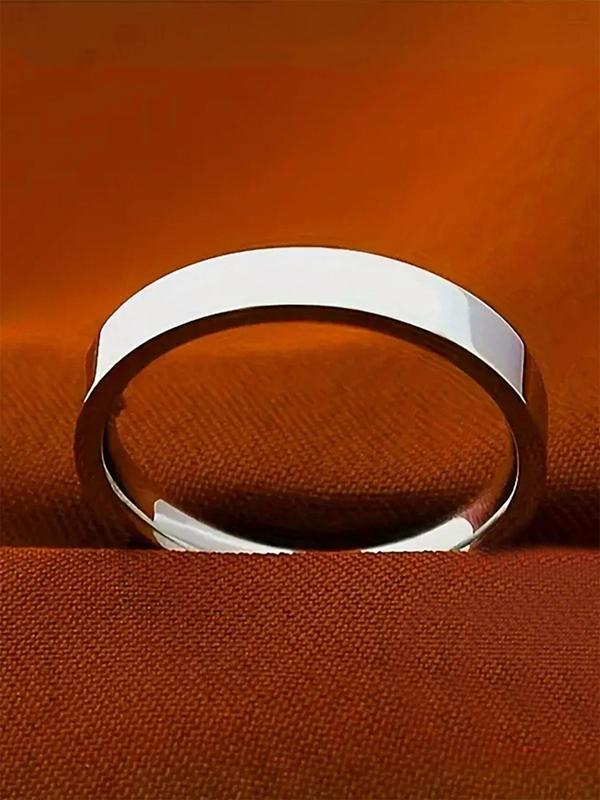 Simple Round Design Copper Ring, Fashion Accessories for Women for Party, Daily Clothing Decor, Trendy All-match & Exquisite Jewelry for Birthday Gift