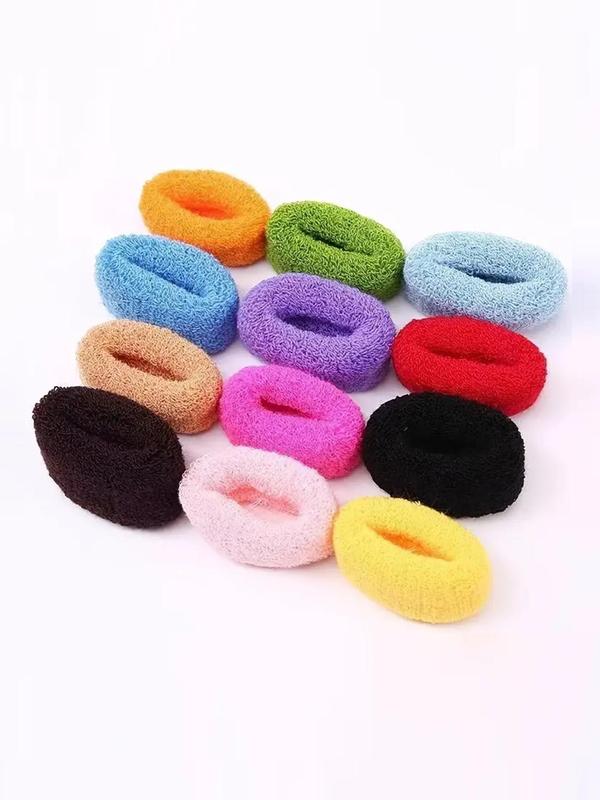 Random Color High Elastic Hair Ties, Colorful Cute Hair Ties, Hair Accessories for Women & Girls, Suitable for Thick Hair