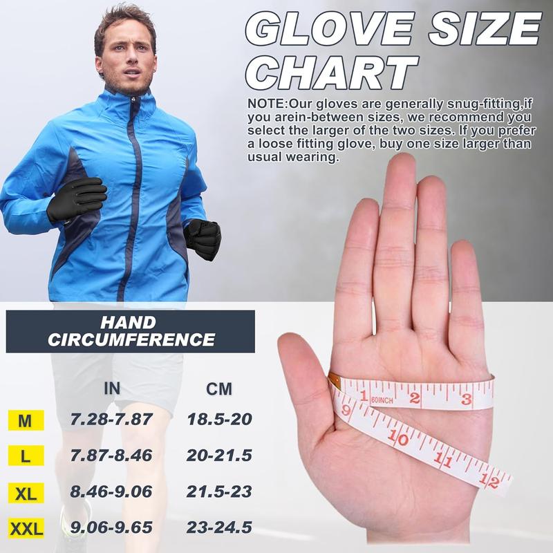 Winter Warm Gloves for Men Women,Windproof Running Gloves Touch Screen Cycling Gloves for Cold Weather Outdoor